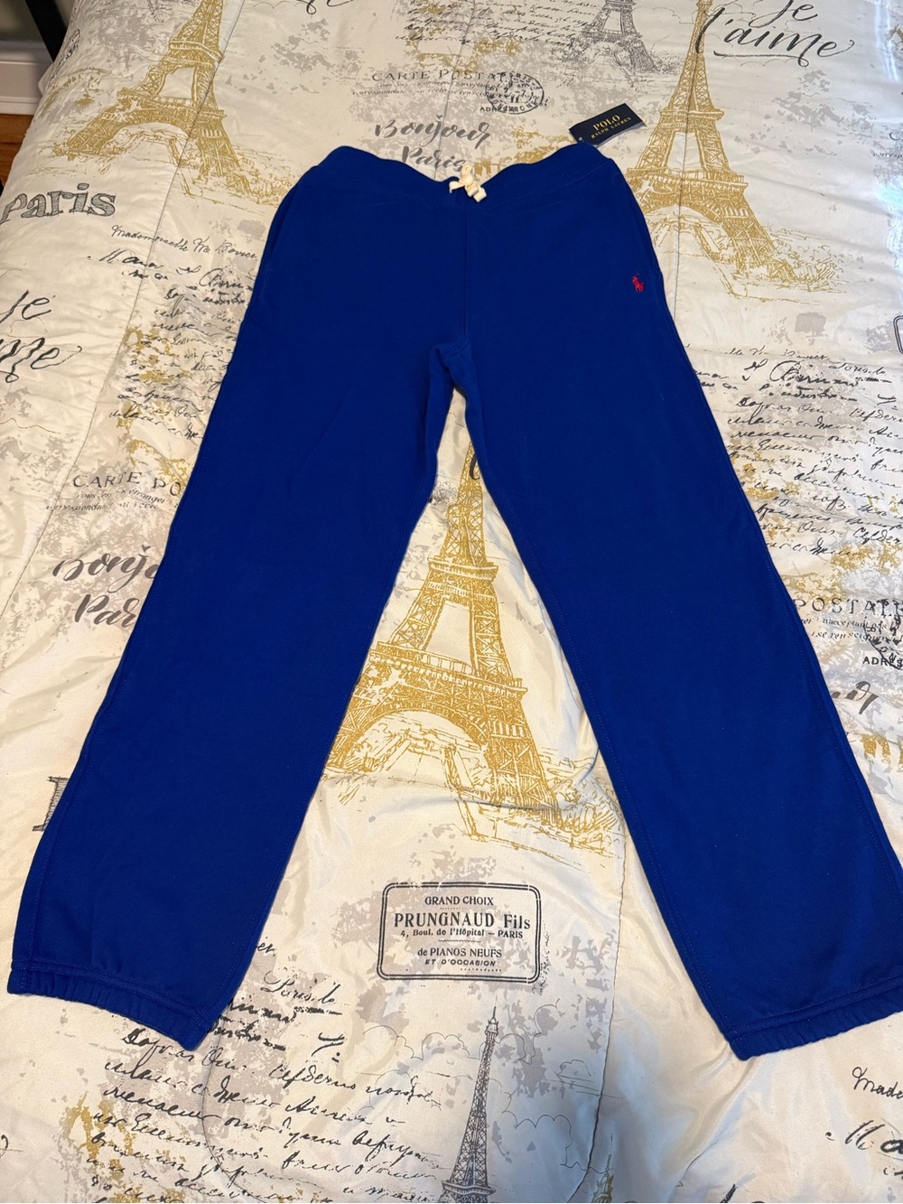 Polo by Ralph Lauren Blue Sweatshirt with Yellow Logo Tag